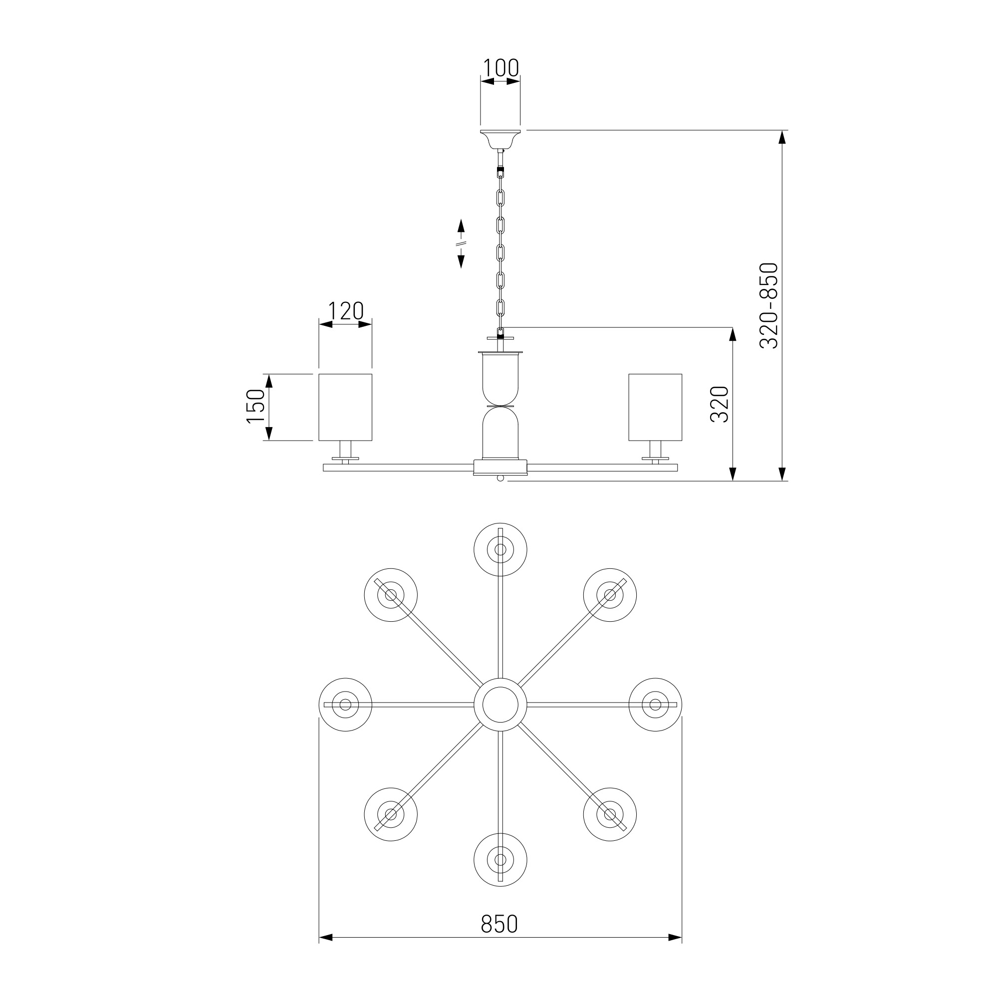 Потолочный светильник Eurosvet 60146/8 никель Smart