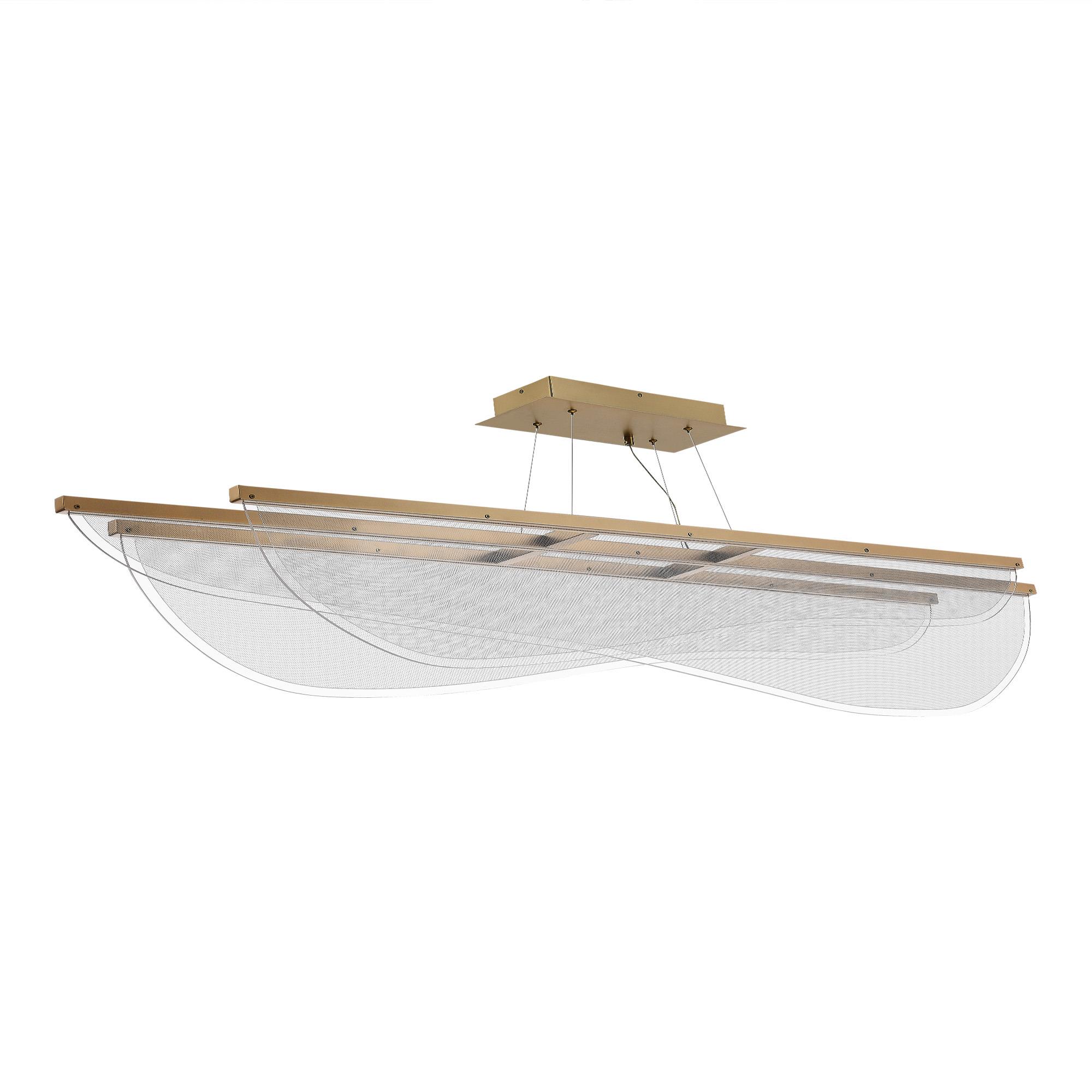 SL6509.223.01 Светильник подвесной ST-Luce Золотистый/Прозрачный LED 1*60W 4000K ФЕЗАЛЕ