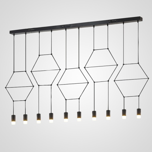Подвесной светильник Via Wireflow polyhedral 0331 Lineal Pendant Light 74888-22