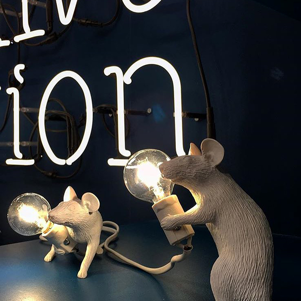 Настольная лампа Mouse Lying White 168481-22