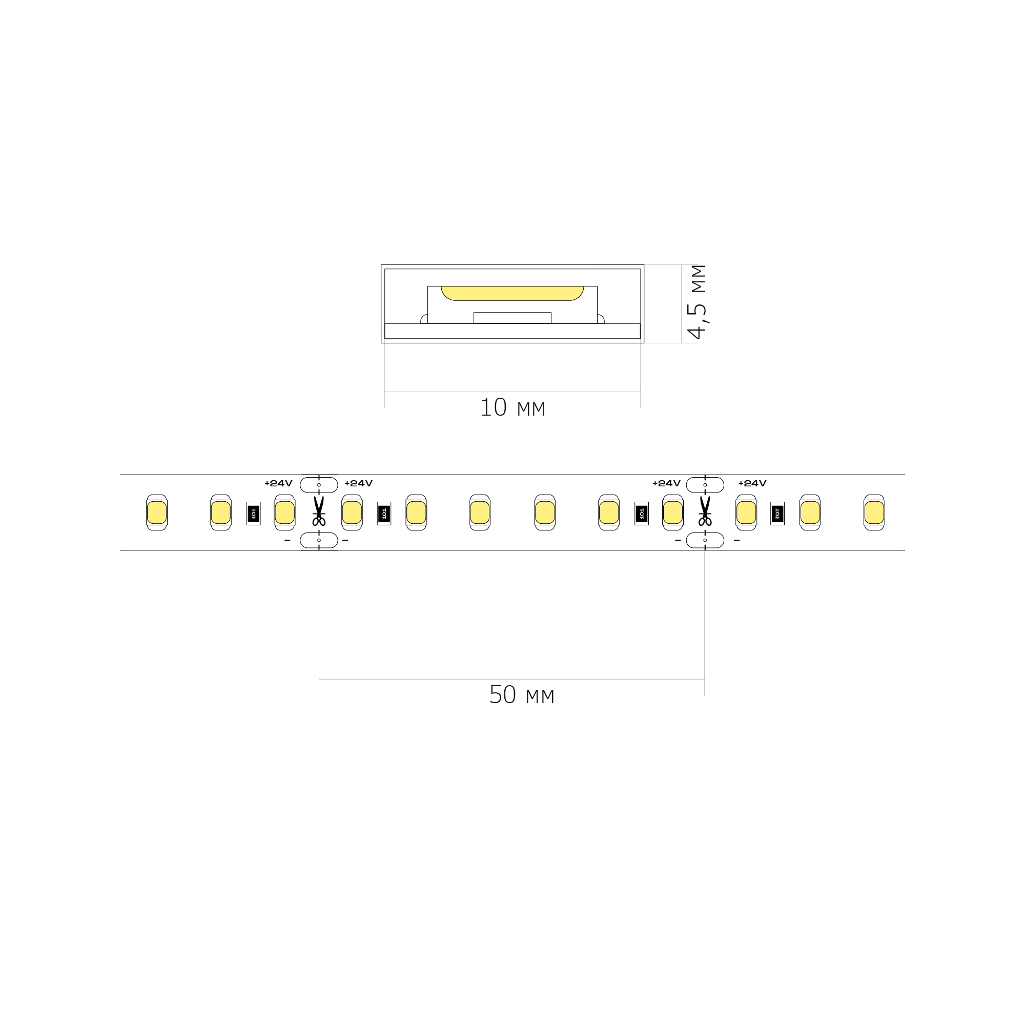 ST1001.414.65.1 Светодиодная лента 2835 14,4Вт/м 4000К 300Лм/м Ra>90 IP65 L5000xW12 24В Светодиодные ленты