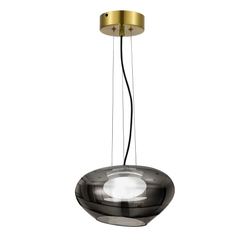 SL6019.303.01 Светильник подвесной ST-Luce Латунь/Дымчатый, Белый LED 1*10W 3000K ФОРЕЙ