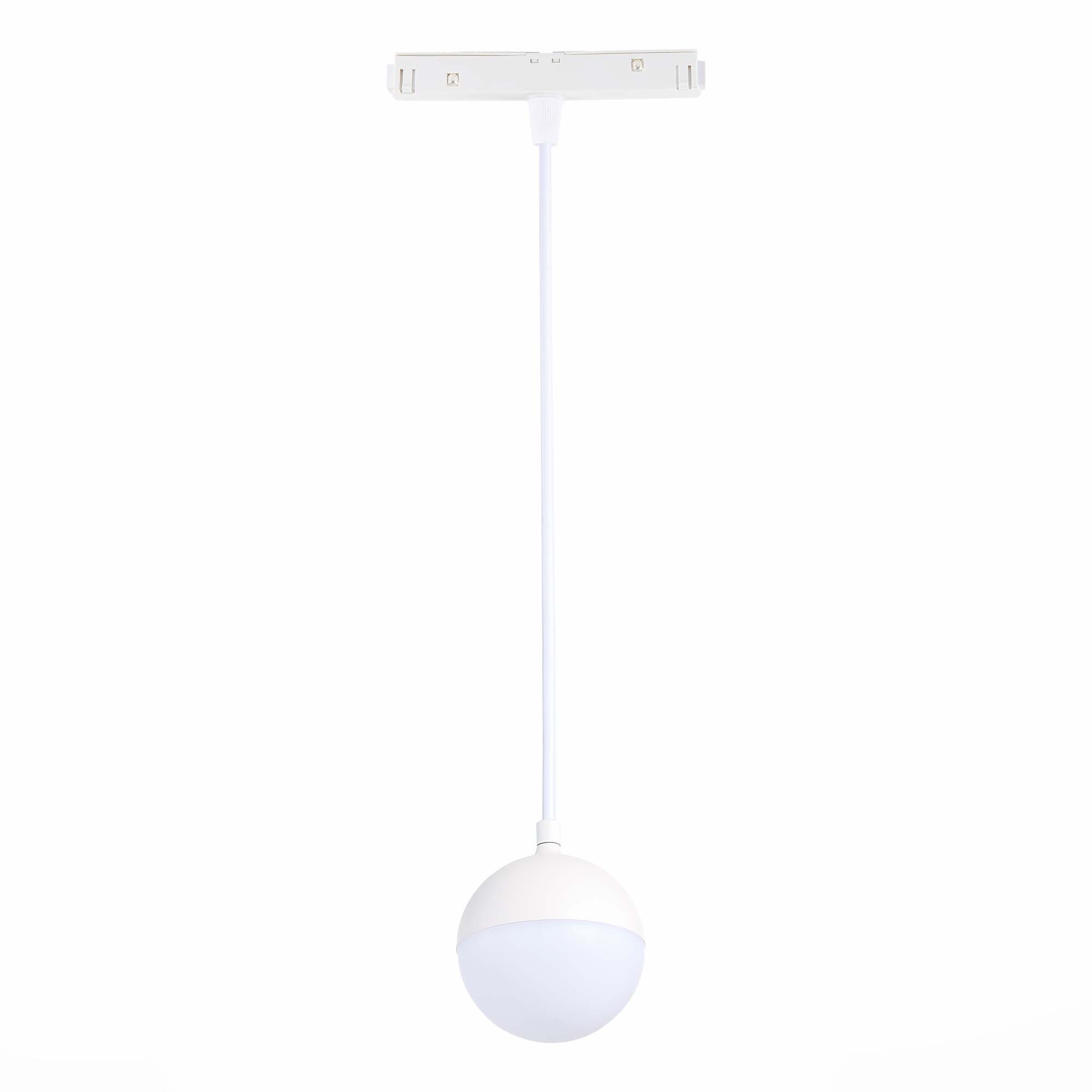 ST358.533.07 Магнитный трековый светильник подвесной Белый LED 1*7W 3000K 520Lm Ra>80 120° IP20 D90x СКАЙЛАЙН 48V
