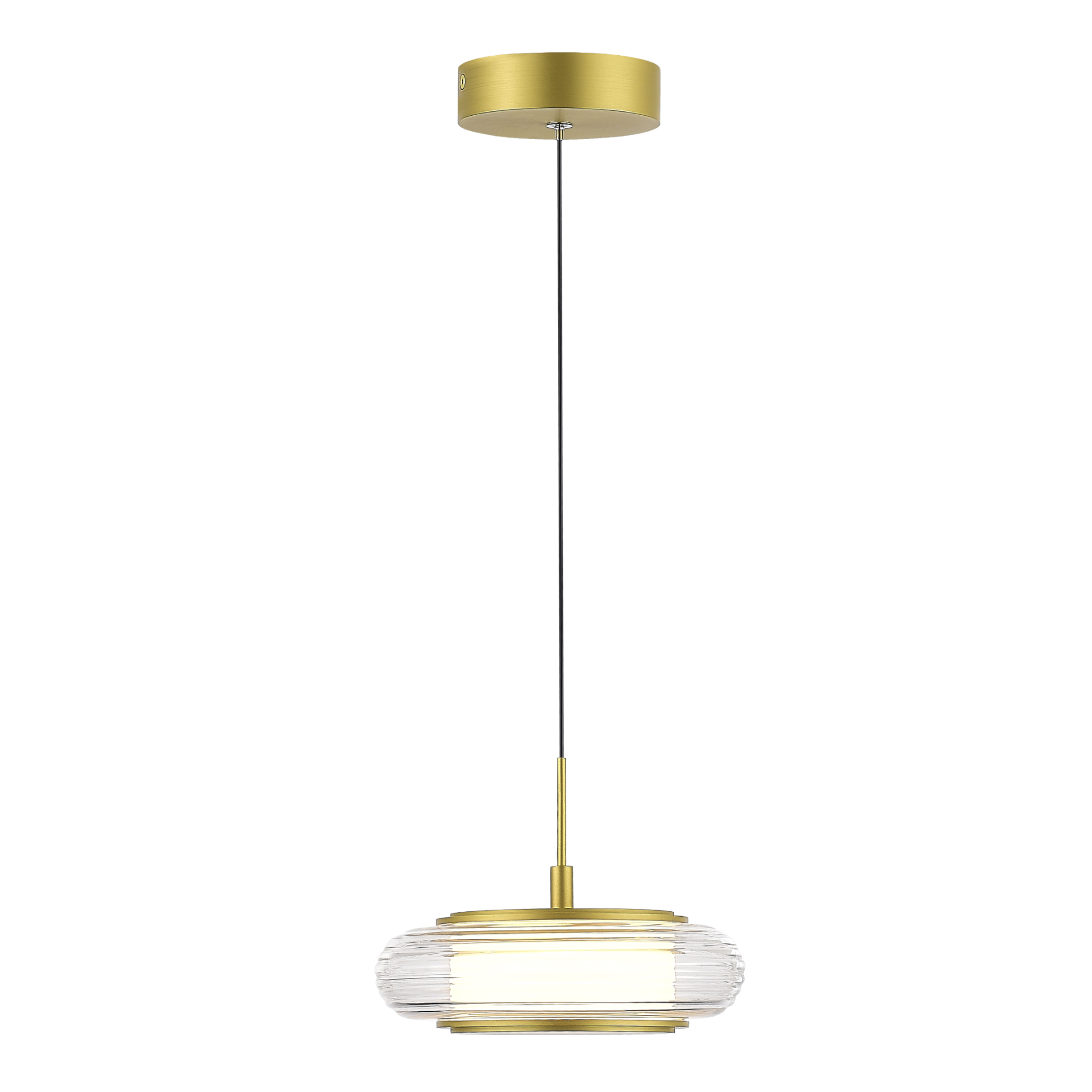 SL6239.203.01 Светильник подвесной ST-Luce золото/прозрачный LED 1*7W 3000K ФРИТЕЛЛА