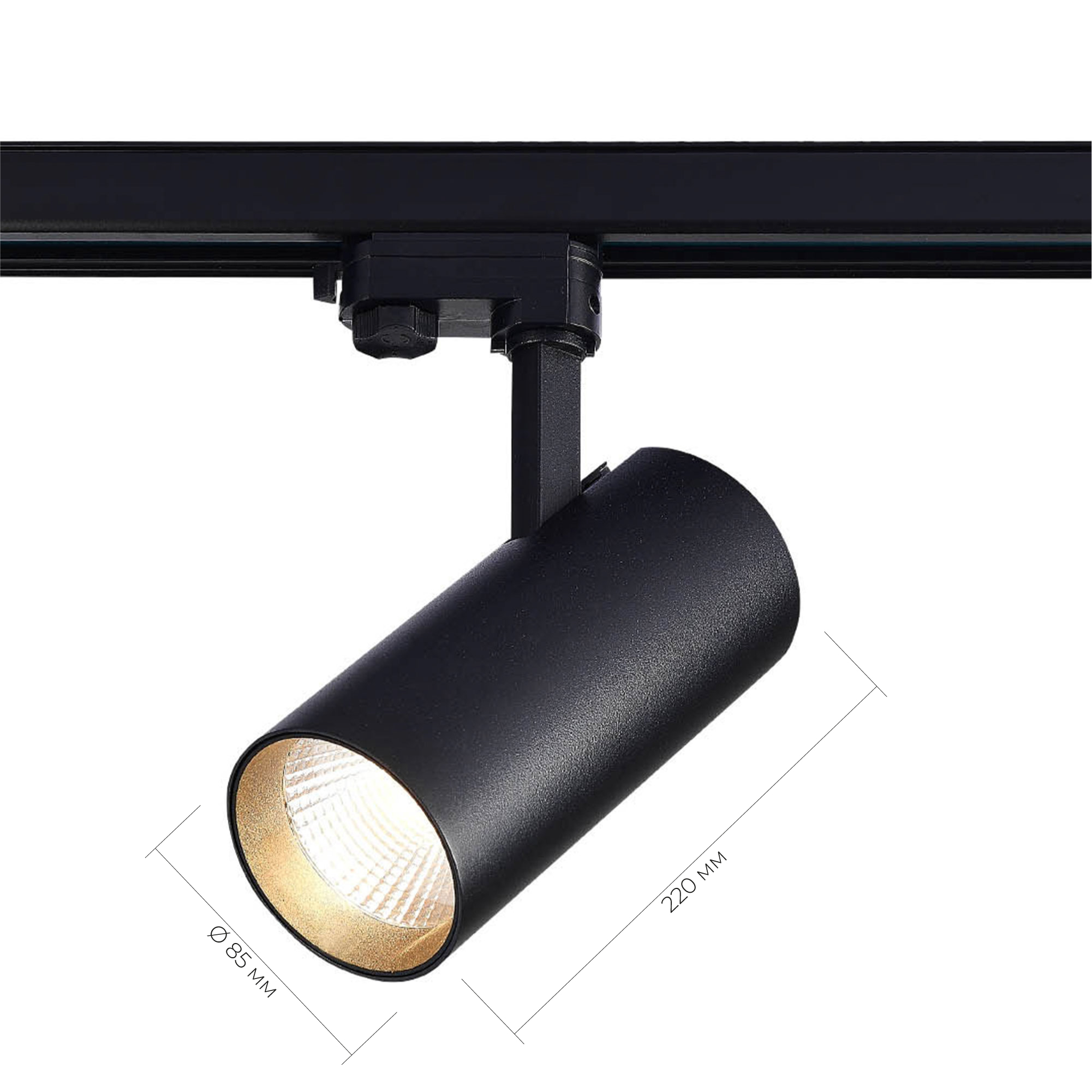 ST661.446.40 Св-к трек. Черный LED 1*40W 4000K 3 200Lm Ra>90 38° IP20 L190xW85xH265 165-265V ТРЭЙС