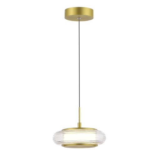 SL6239.203.01 Светильник подвесной ST-Luce золото/прозрачный LED 1*7W 3000K ФРИТЕЛЛА