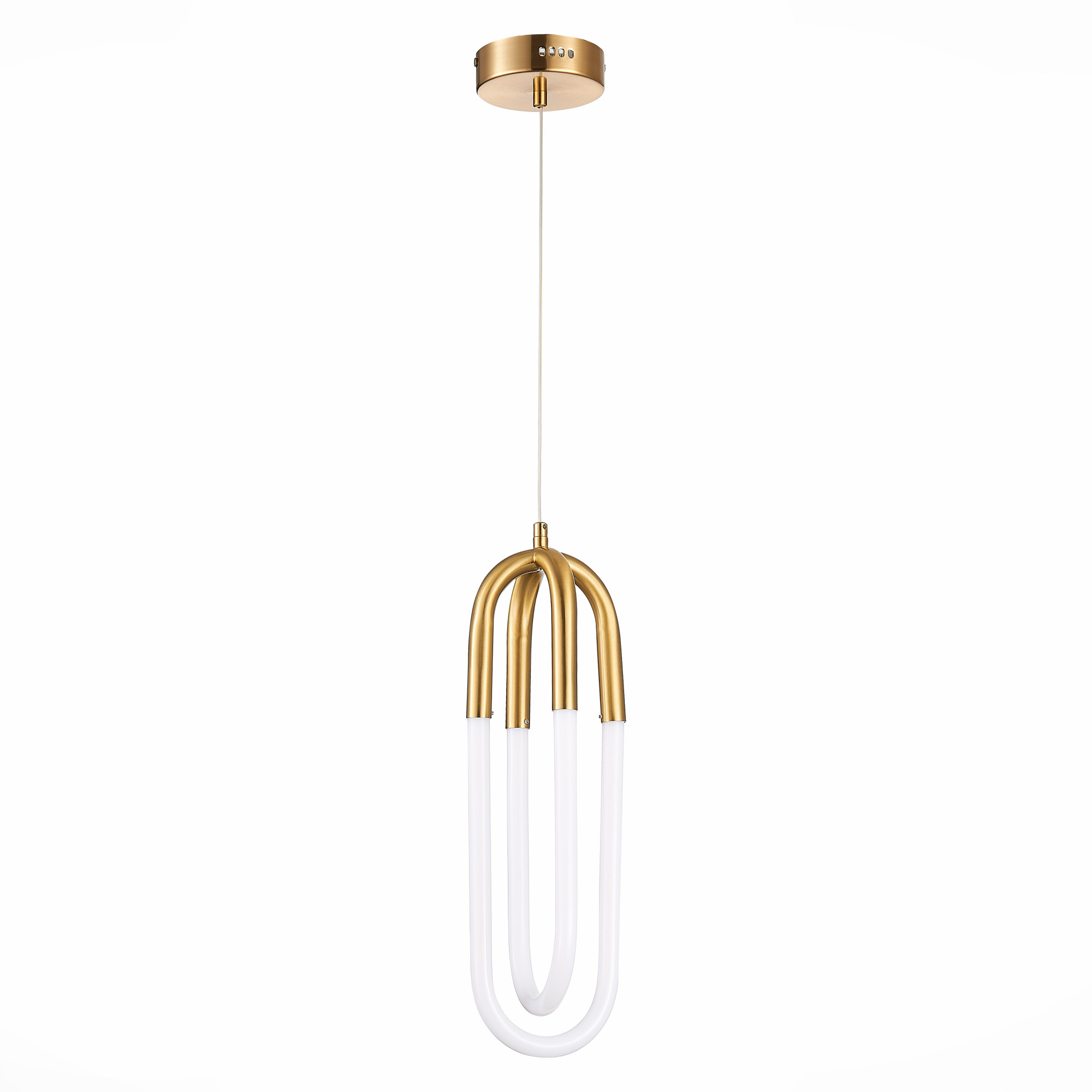 SL1579.303.02 Подвес ST-Luce Латунь/Латунь, Белый LED 2*14W 3000K МОФИСТО