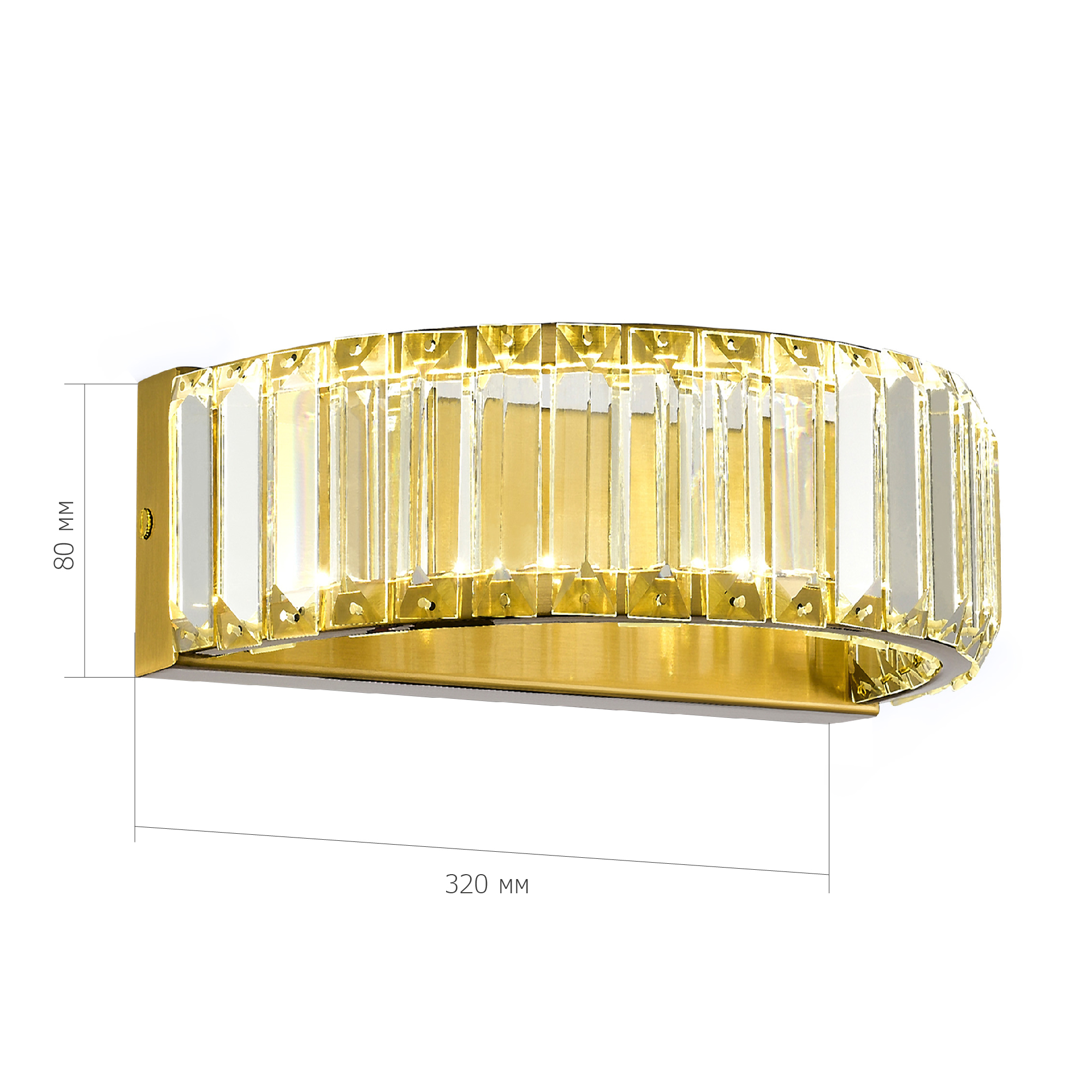 SL1622.301.01 Светильник настенный ST-Luce Латунь/Прозрачный LED 1*13W 4000K ТИВОЛИ