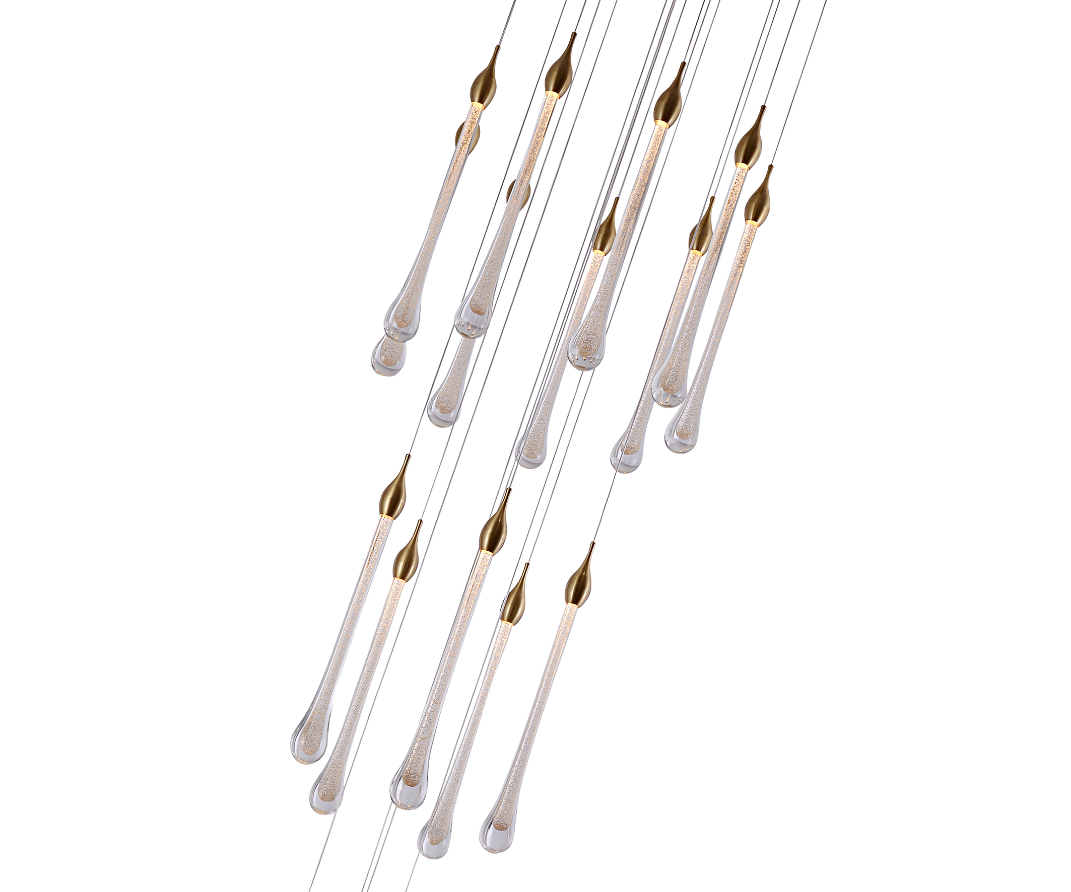 Люстра Kink Light каскадная Асмер латунь Led 54W 07860-18A,36
