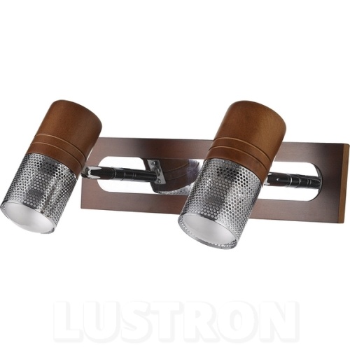 Бра NL 6203B/2E14 chrome + brown wood