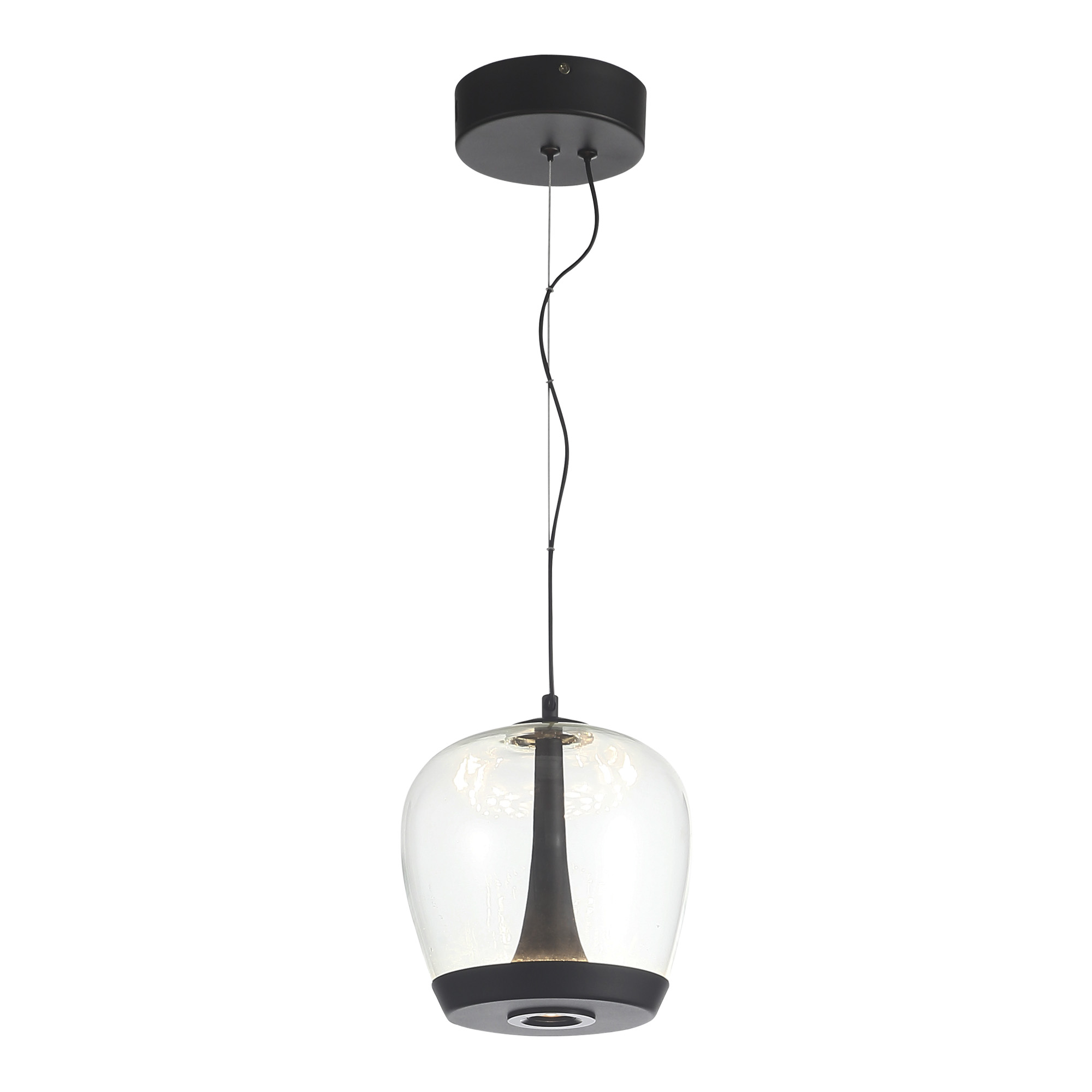 SL6014.423.01 Светильник подвесной ST-Luce Черный/Прозрачный, Черный LED 1*17W 3000K РИПЛ