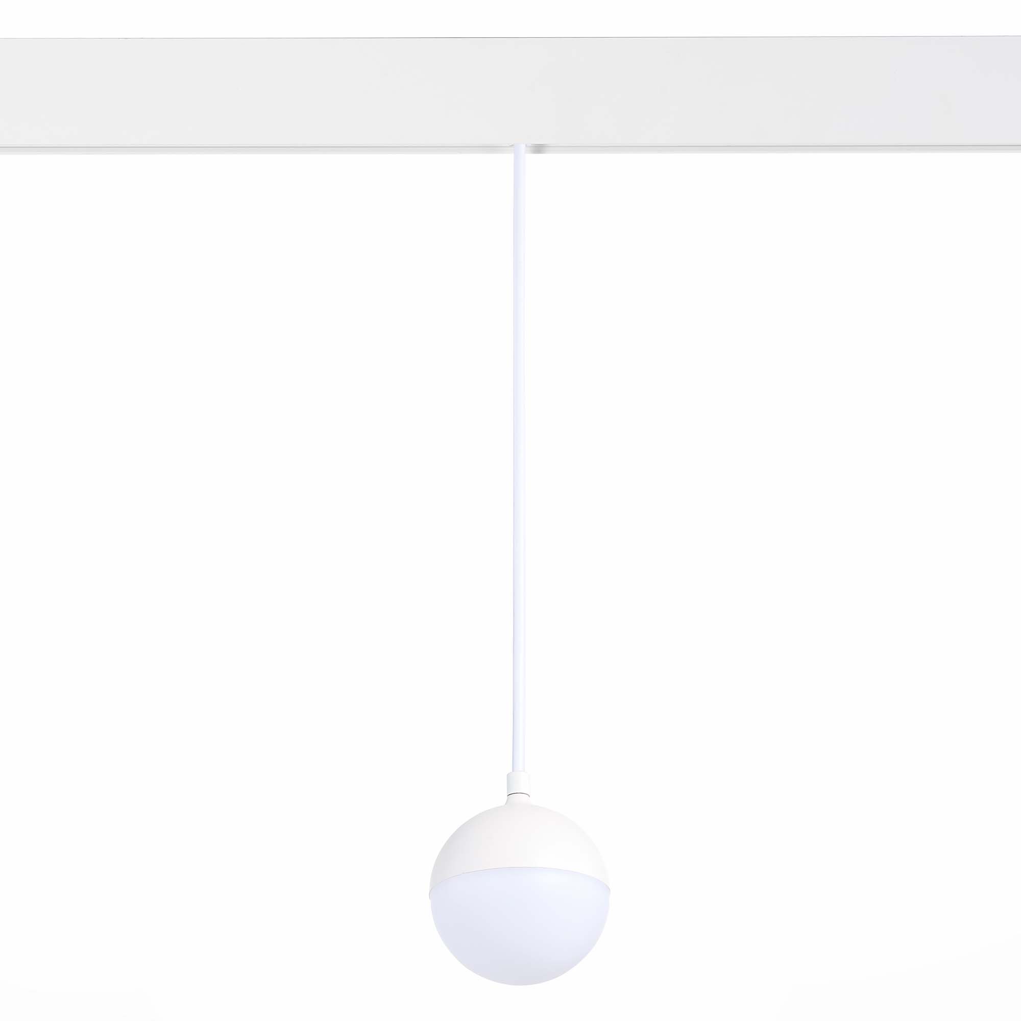 ST358.533.07 Магнитный трековый светильник подвесной Белый LED 1*7W 3000K 520Lm Ra>80 120° IP20 D90x СКАЙЛАЙН 48V
