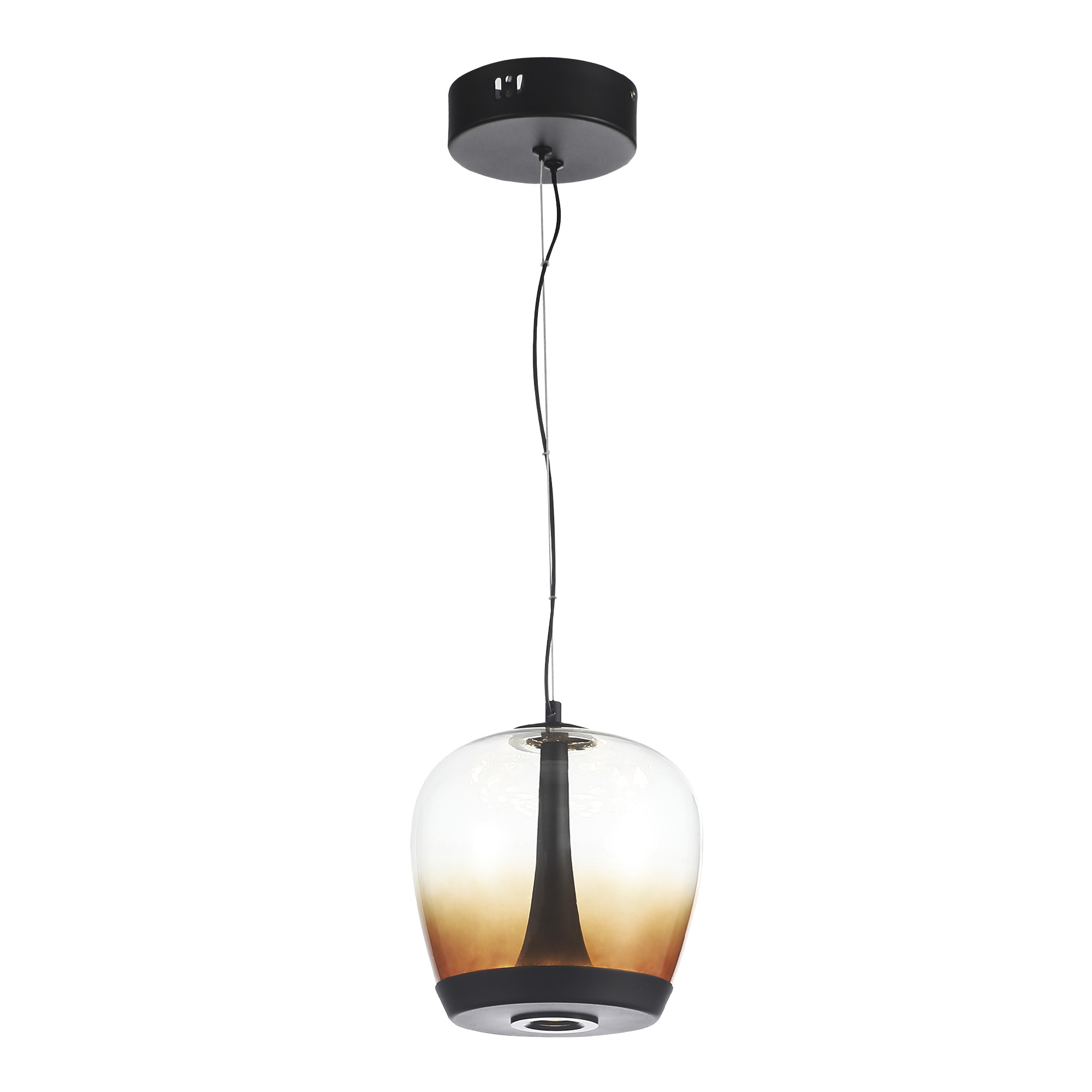 SL6014.413.01 Светильник подвесной ST-Luce Черный/Коричневый, Черный LED 1*17W 3000K РИПЛ