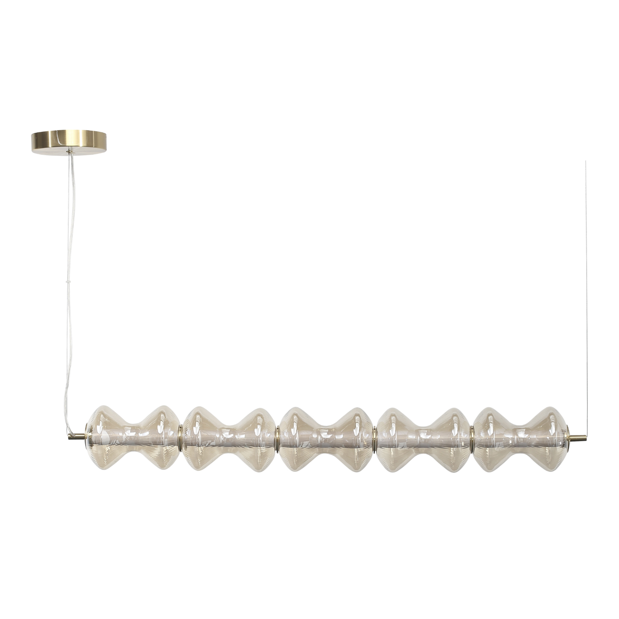 SL6136.243.01 Светильник подвесной ST-Luce золото/коньячный LED 1*28W 3000K СПАЙН