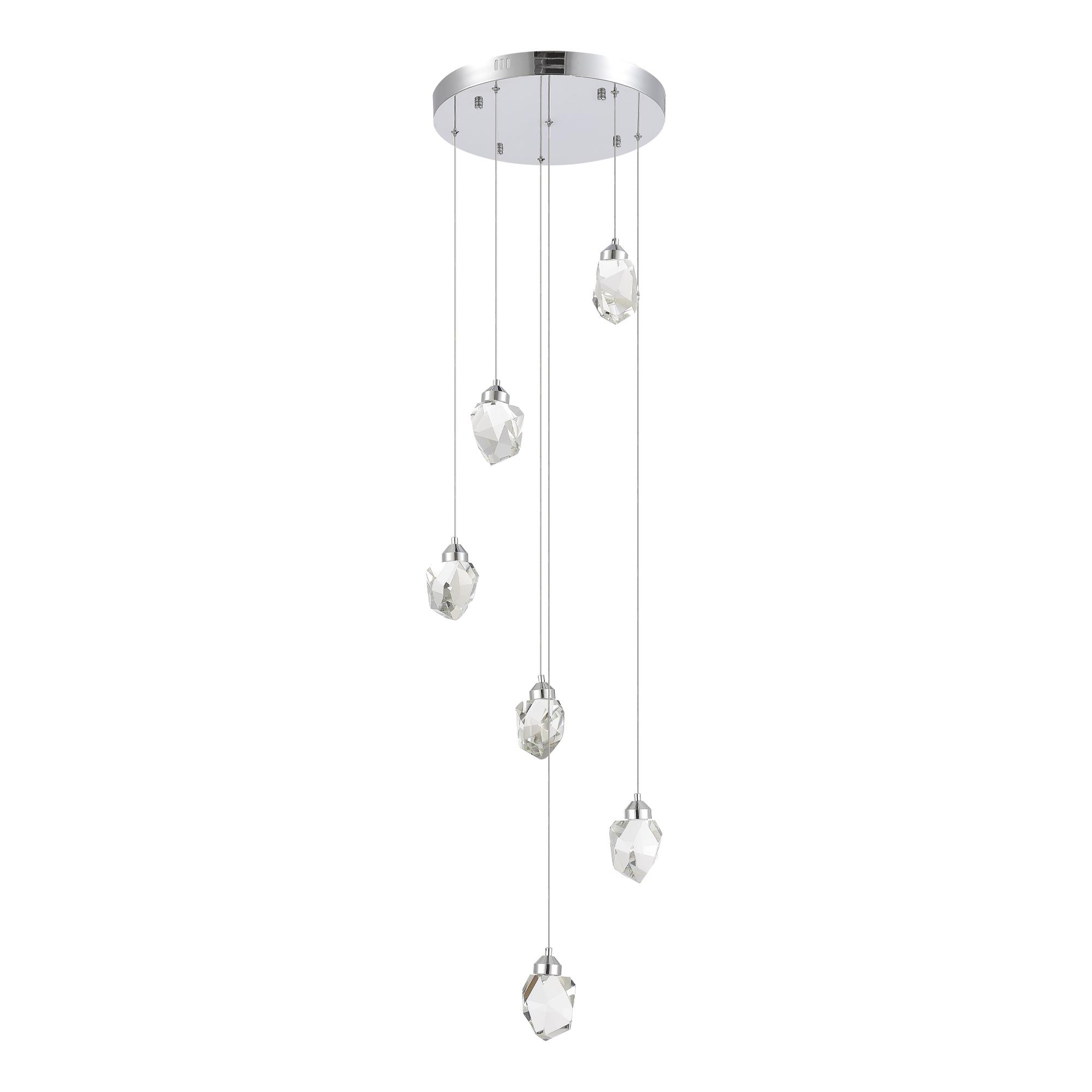 SL6114.103.06 Светильник подвесной ST-Luce Хром/Прозрачный LED 6*3W 3000K КАСКАТО