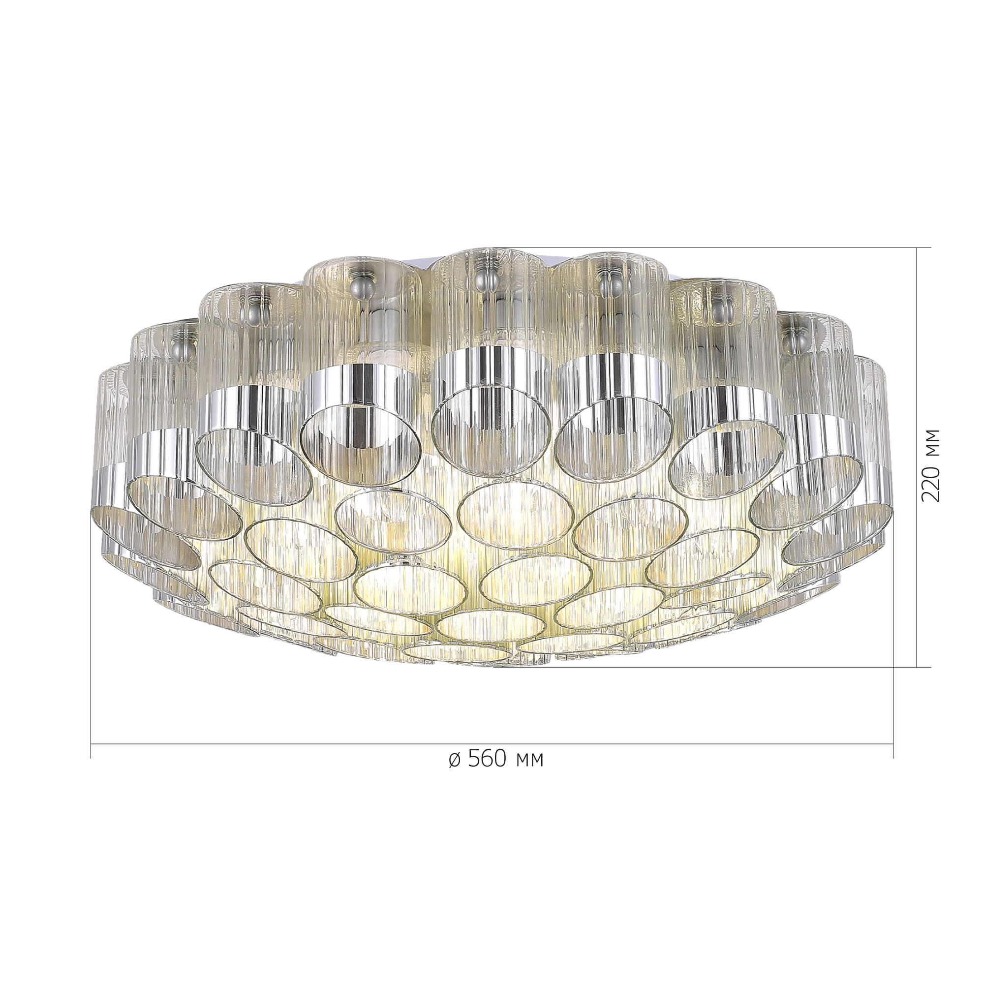 SL1662.102.19 Светильник потолочный ST-Luce Никель/Никель, Прозрачный E14 19*60W АККОРД