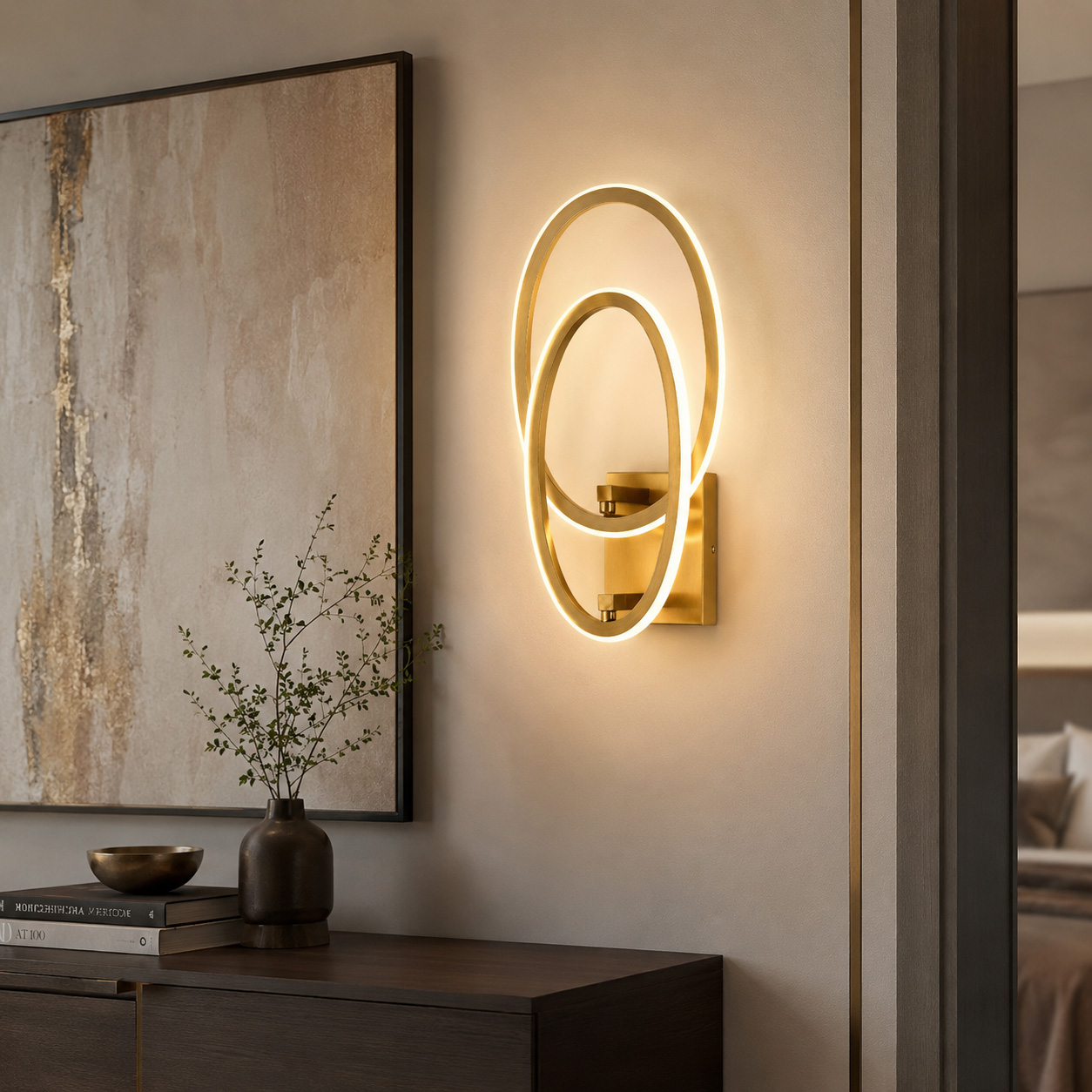 SL6505.211.25 Бра ST-Luce Золотистый/Золотистый LED 1*25W 4000K АБРА