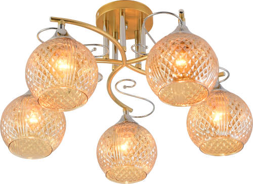 XA1318B/5 MATT GOLD+CR Люстра AMLighting (4)