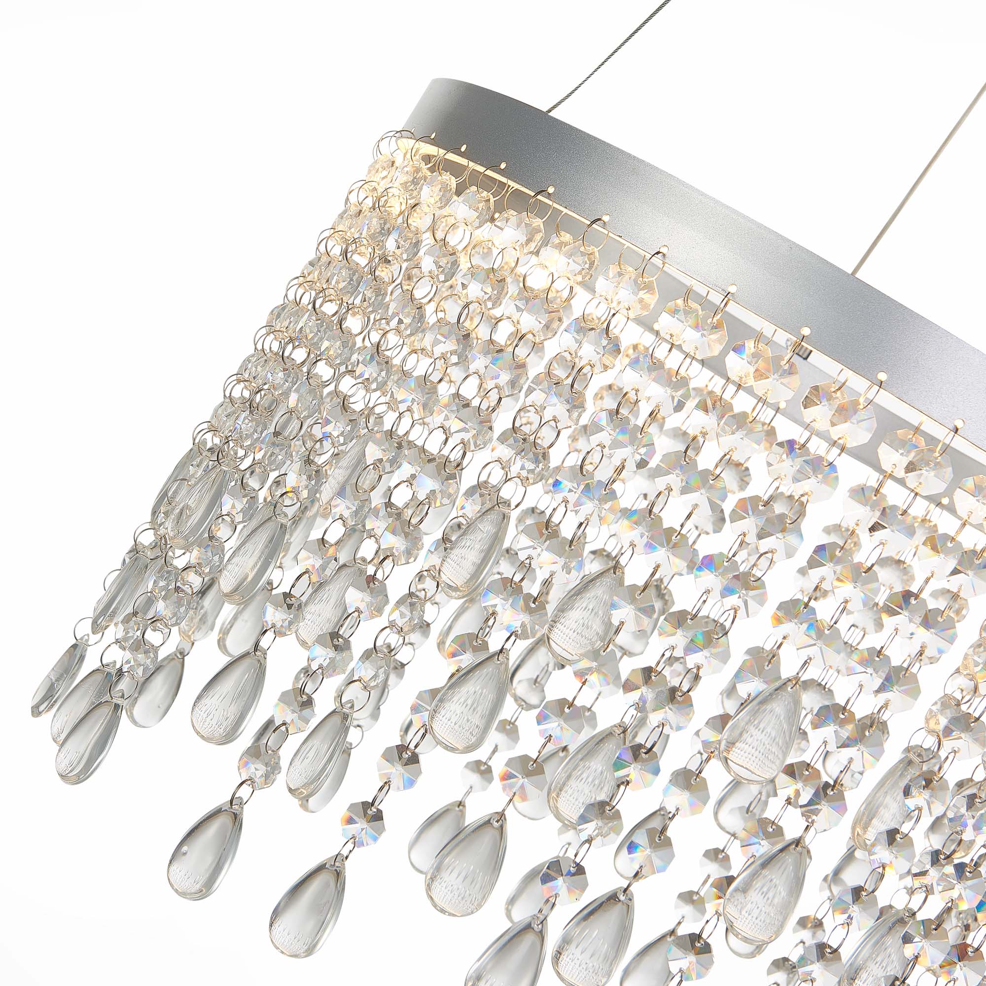 SL6201.103.24 Люстра подвесная ST-Luce Серебристый/Прозрачный LED 1*24W 3000K/4000K/6000K ВЕГА