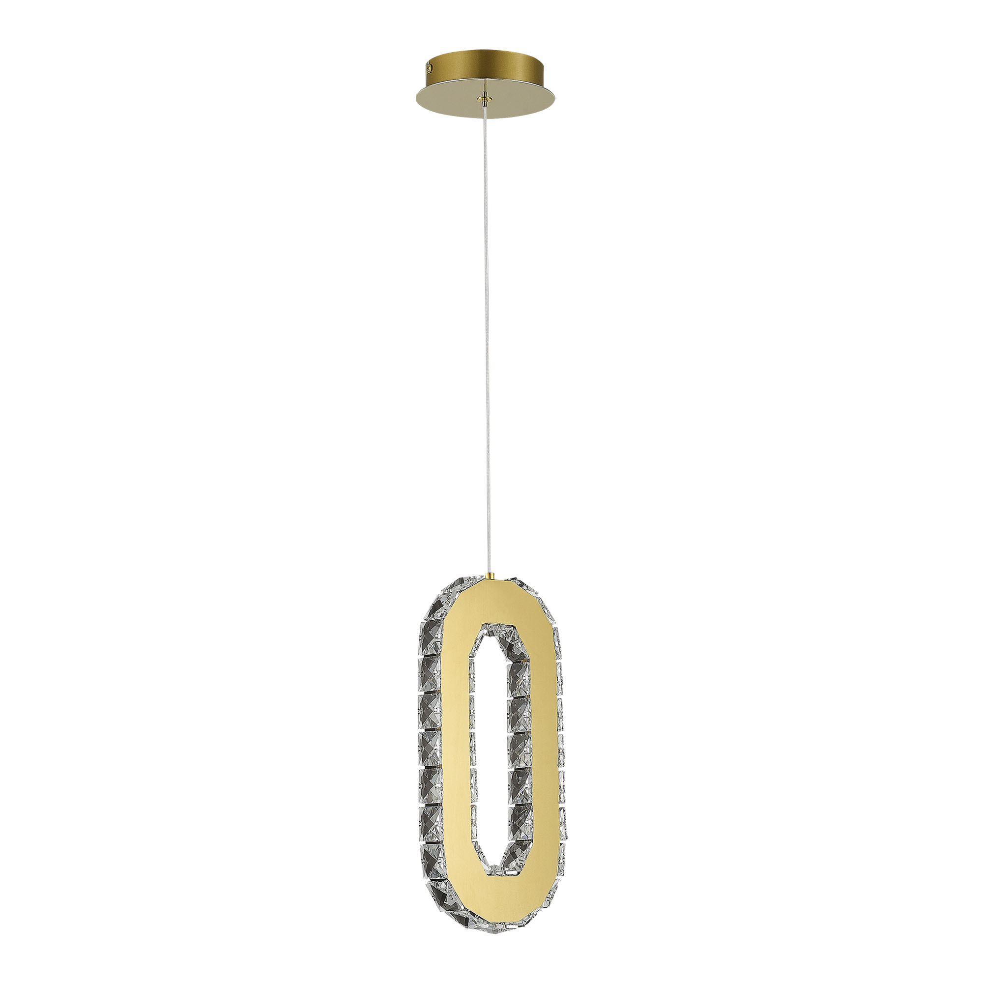 SL6506.203.01 Светильник подвесной ST-Luce Золотистый/Золотистый, Прозрачный LED 1*9W 3000K ЛУНГО