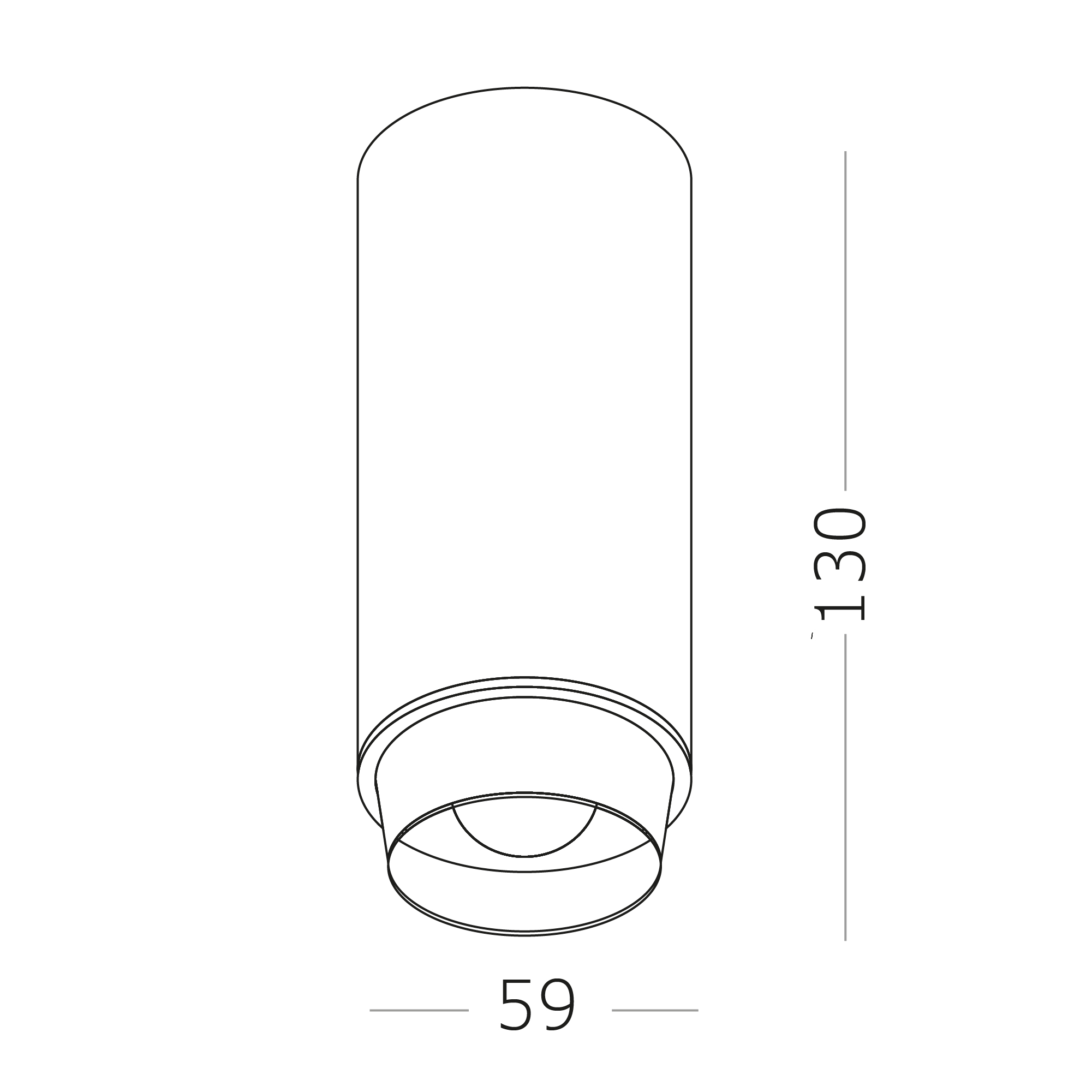 ST600.532.10 Светильник потолочный Zoom Белый LED 1*10W 3000K 1 000Lm Ra>80 15-60° IP20 D59xH130 170 Накладные светильники