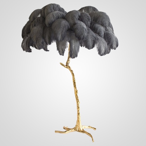 Торшер страусиные перья Feather Lamp A MODERN GRAND TOUR черный 189584-22