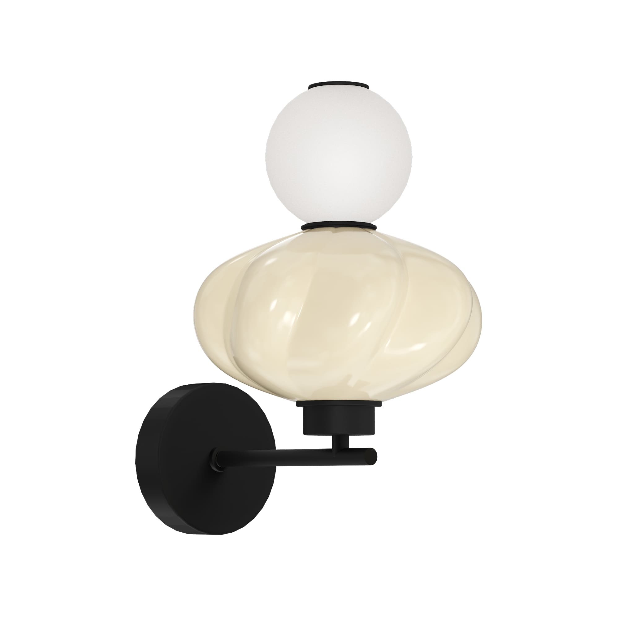 SL6134.411.01 Светильник настенный ST-Luce черный/желтый, опаловый LED 1*8W 3000K ФЛОРЕНТИНИ