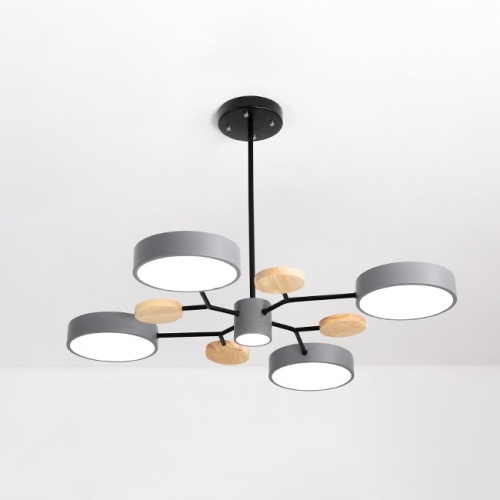 Люстра на штанге MEADE 5 lamps Grey 207857-26