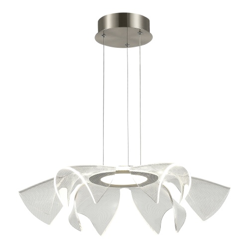 SL6235.103.20 Светильник подвесной ST-Luce Никель/Прозрачный LED 1*20W 4000K ФИЕРА