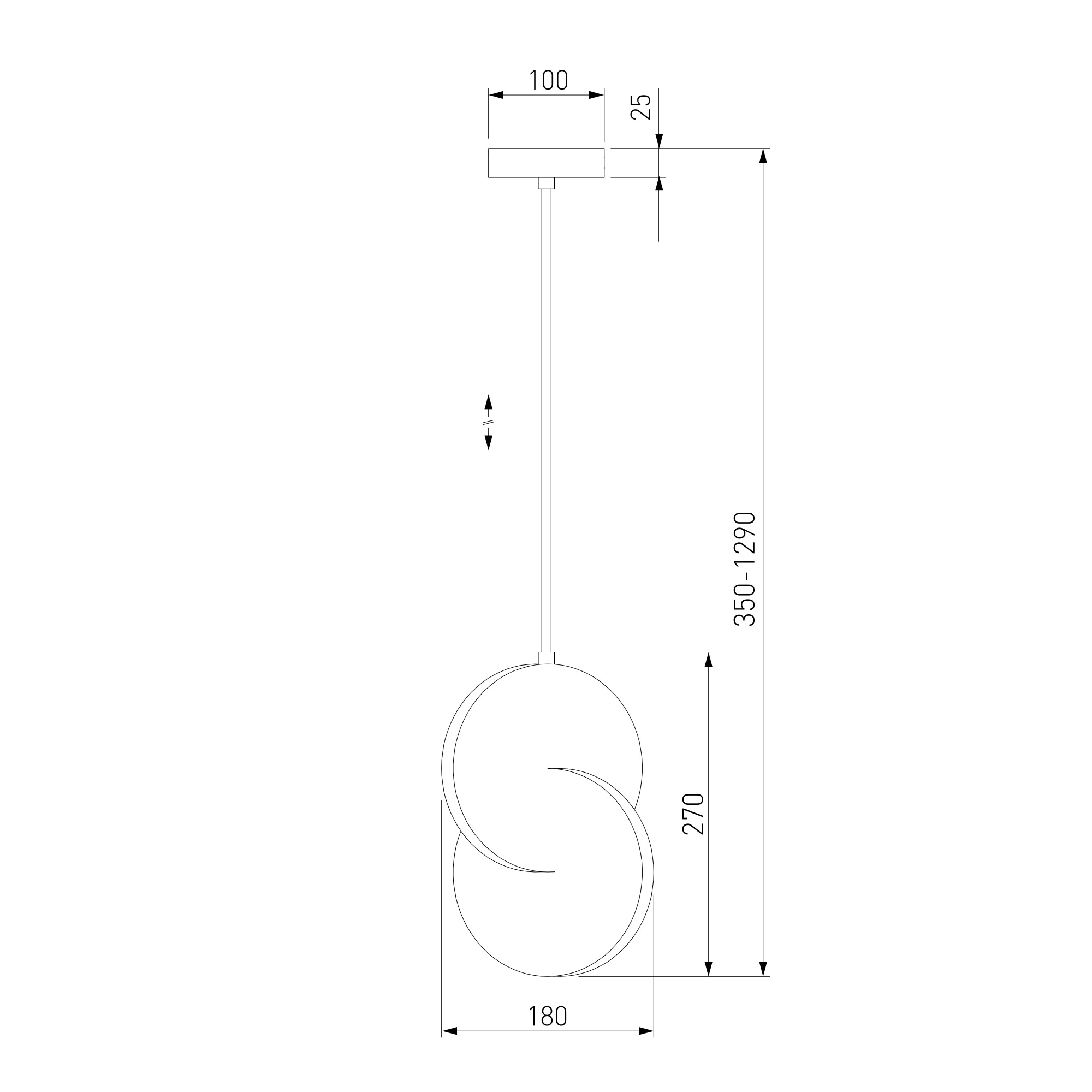 Подвесной светильник Eurosvet 50225/1 LED хром