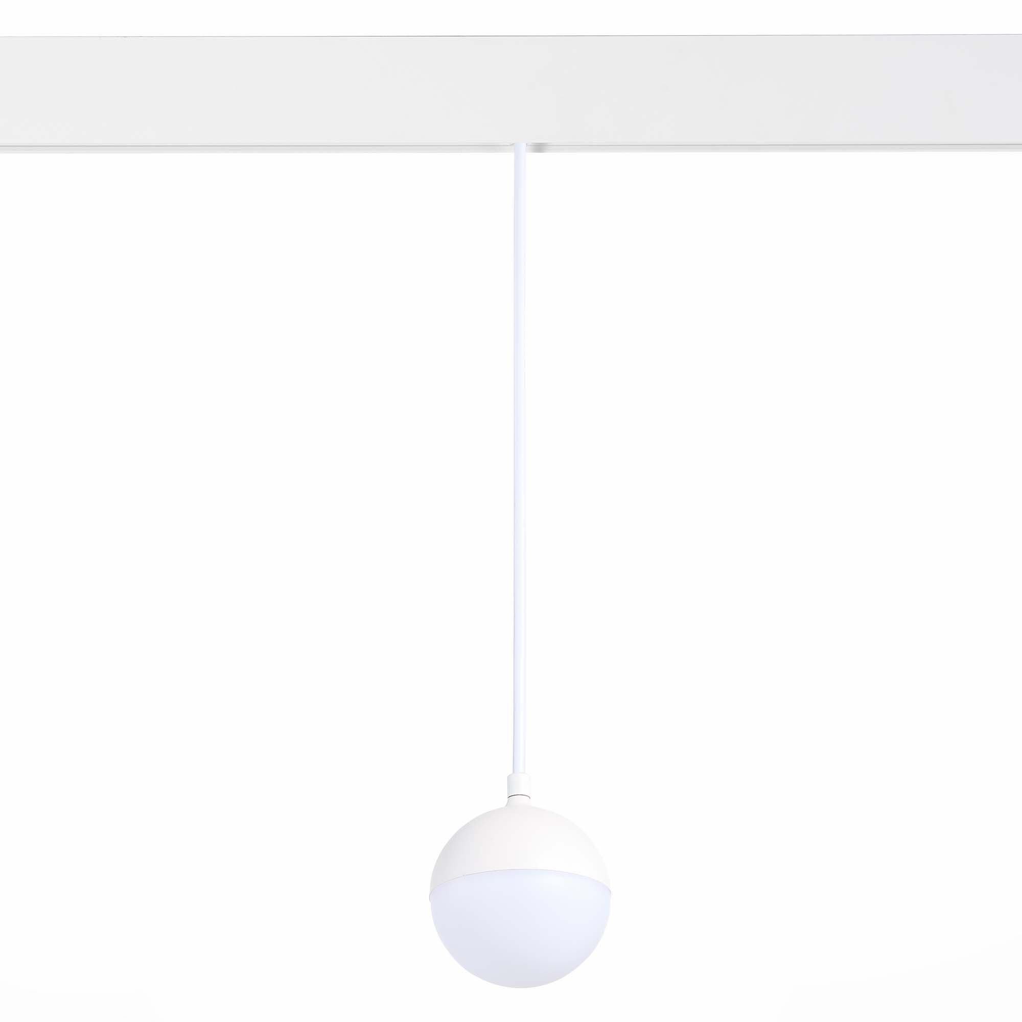 ST358.543.07 Магнитный трековый светильник подвесной Белый LED 1*7W 4000K 520Lm Ra>80 120° IP20 D90x СКАЙЛАЙН 48V