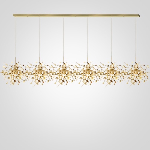 Подвесной светильник Tezani Argent Suspension Linear Gold 6L 210 177956-22
