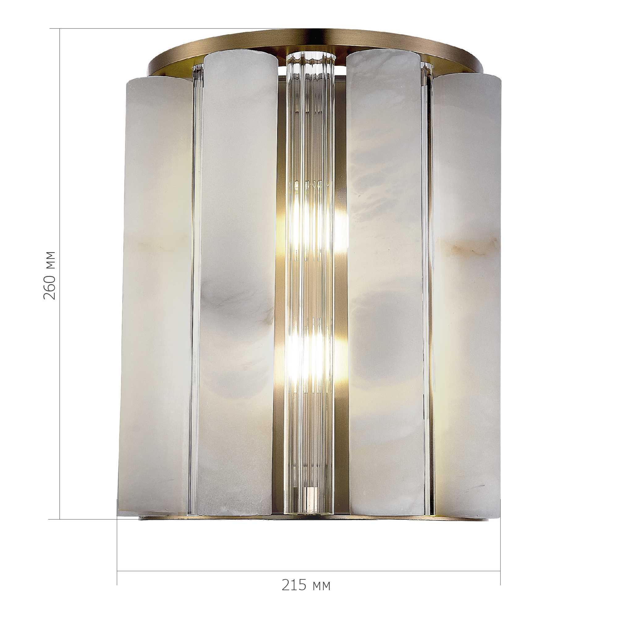 SL1516.301.02 Светильник настенный ST-Luce Бронза, Прозрачный/Белый алебастр G9 2*5W ДИЛАЙТ