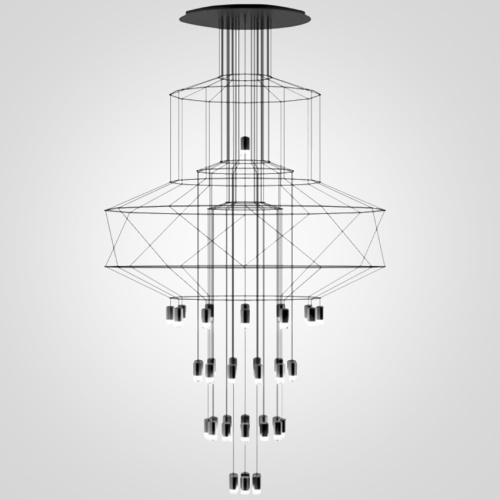 Подвесной светильник Via Wireflow Chandelier polyhedral 0374 Suspension lamp 75394-22