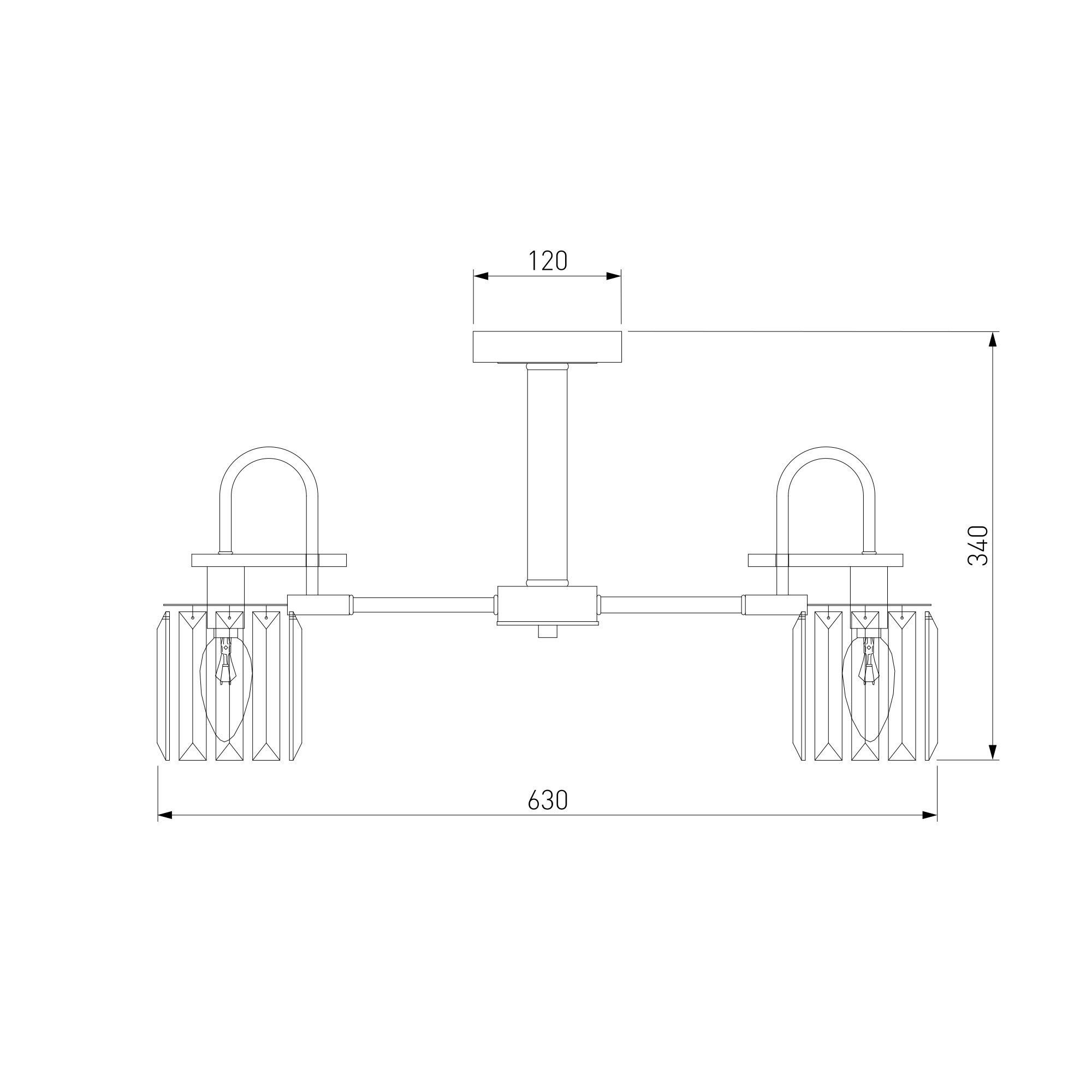 Потолочный светильник Eurosvet 70090/5 черный Smart