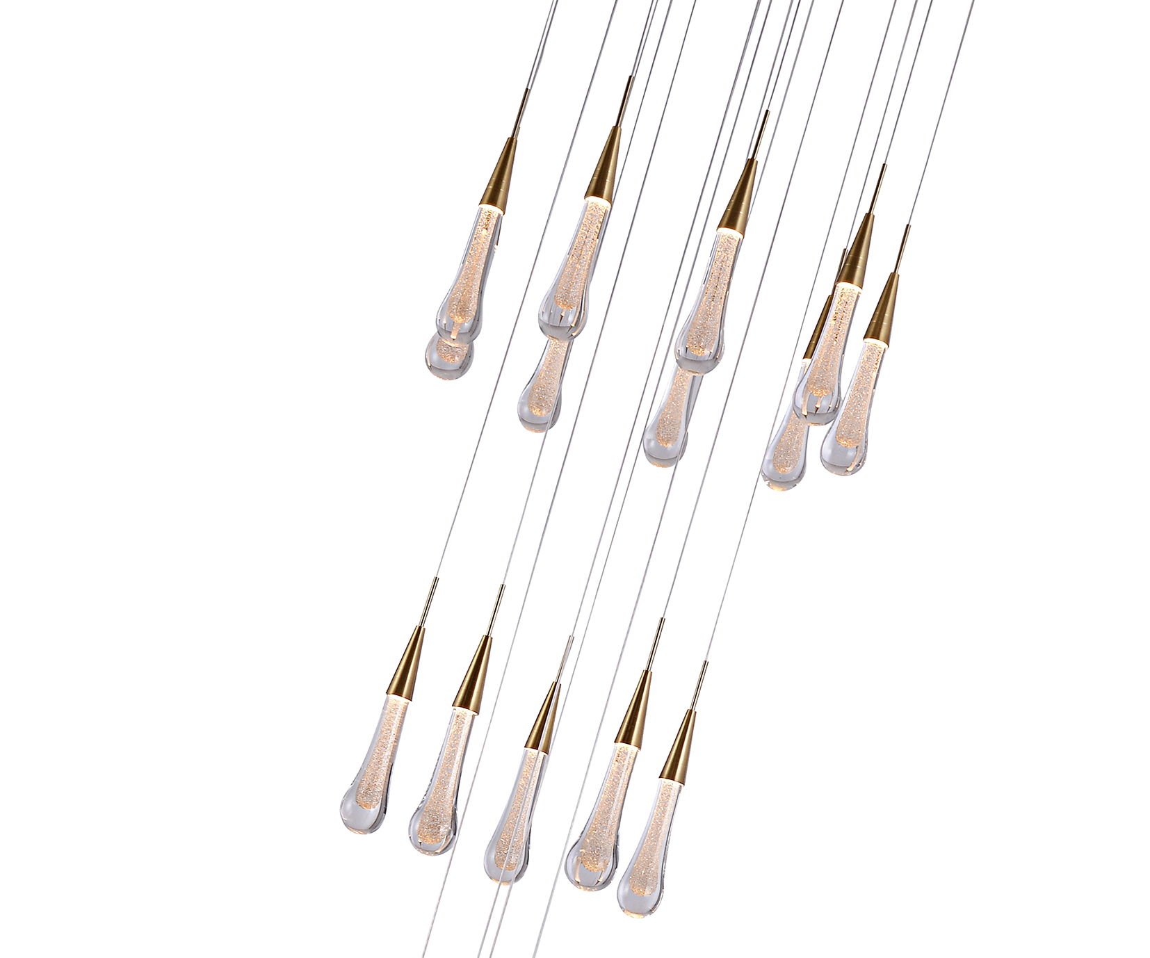 Люстра Kink Light каскадная Гутта латунь 07861-18A,36