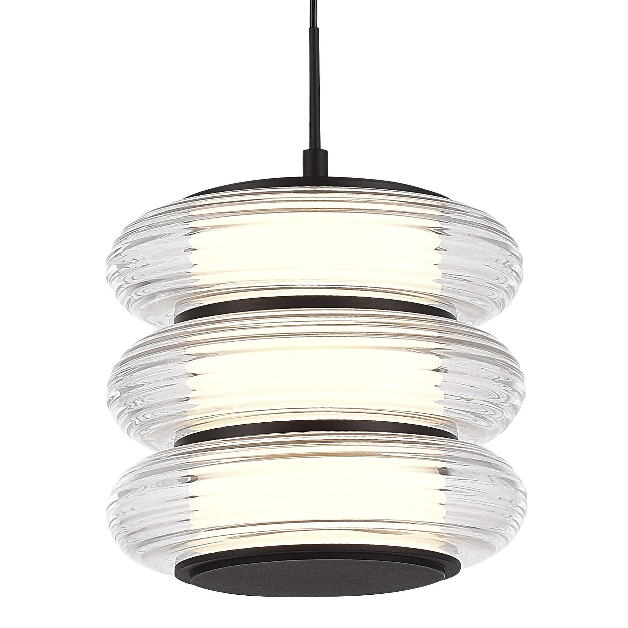 SL6239.403.03 Светильник подвесной ST-Luce черный/прозрачный LED 1*16W 3000K ФРИТЕЛЛА