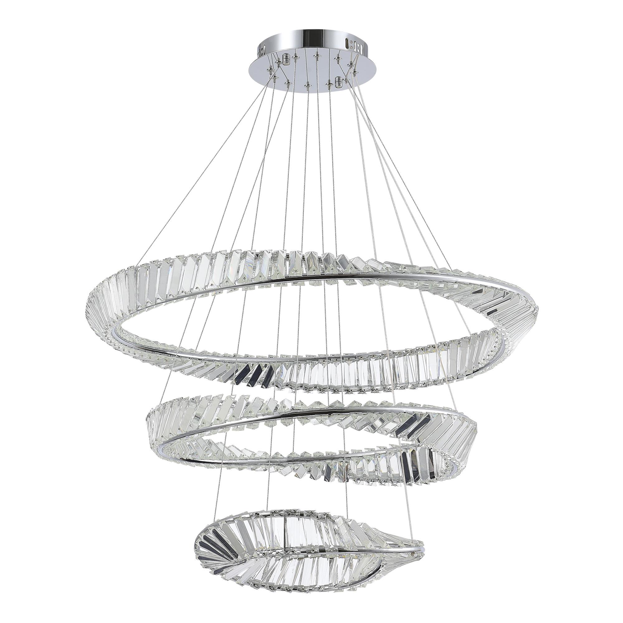 SL6204.101.03 Светильник подвесной ST-Luce Хром/Прозрачный LED 1*97W 4000K РИТОРТО