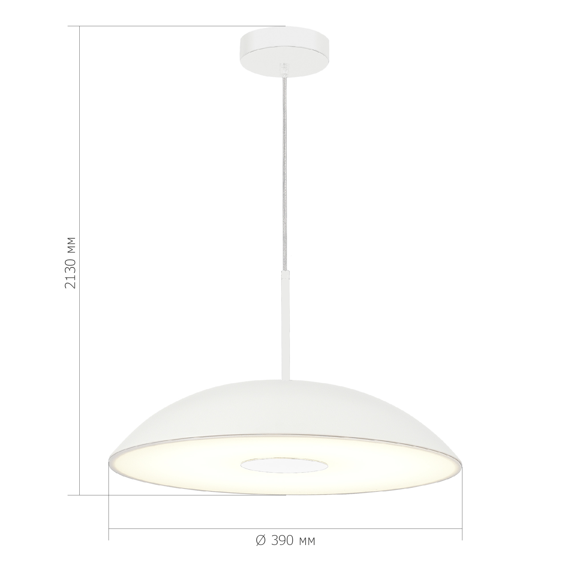 SL6128.503.01 Светильник подвесной ST-Luce Белый/Белый LED 1*24W 3000K ЛИДИА