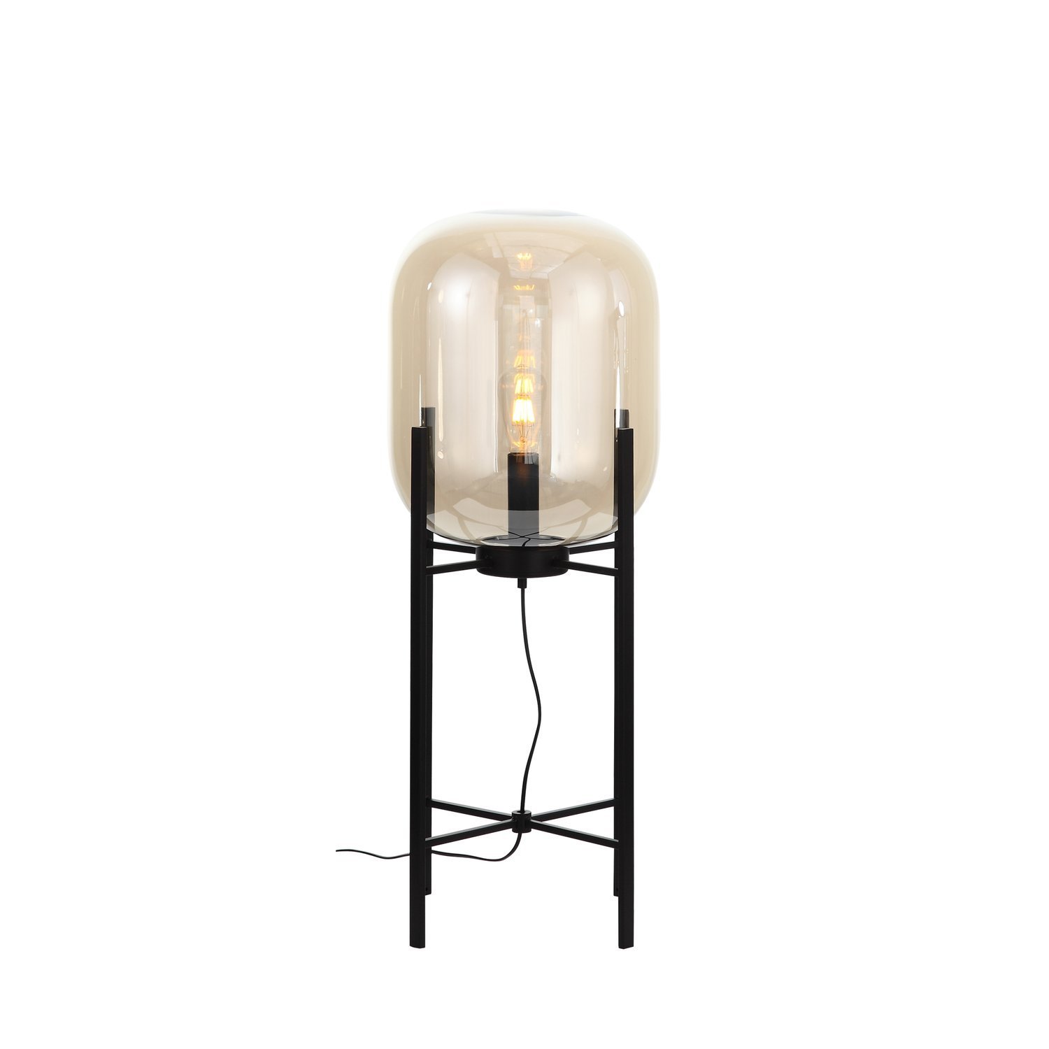 SL1050.515.01 Торшер ST-Luce Черный/Коньячный E27 1*40W (из 2-х коробок) БУРАСКА