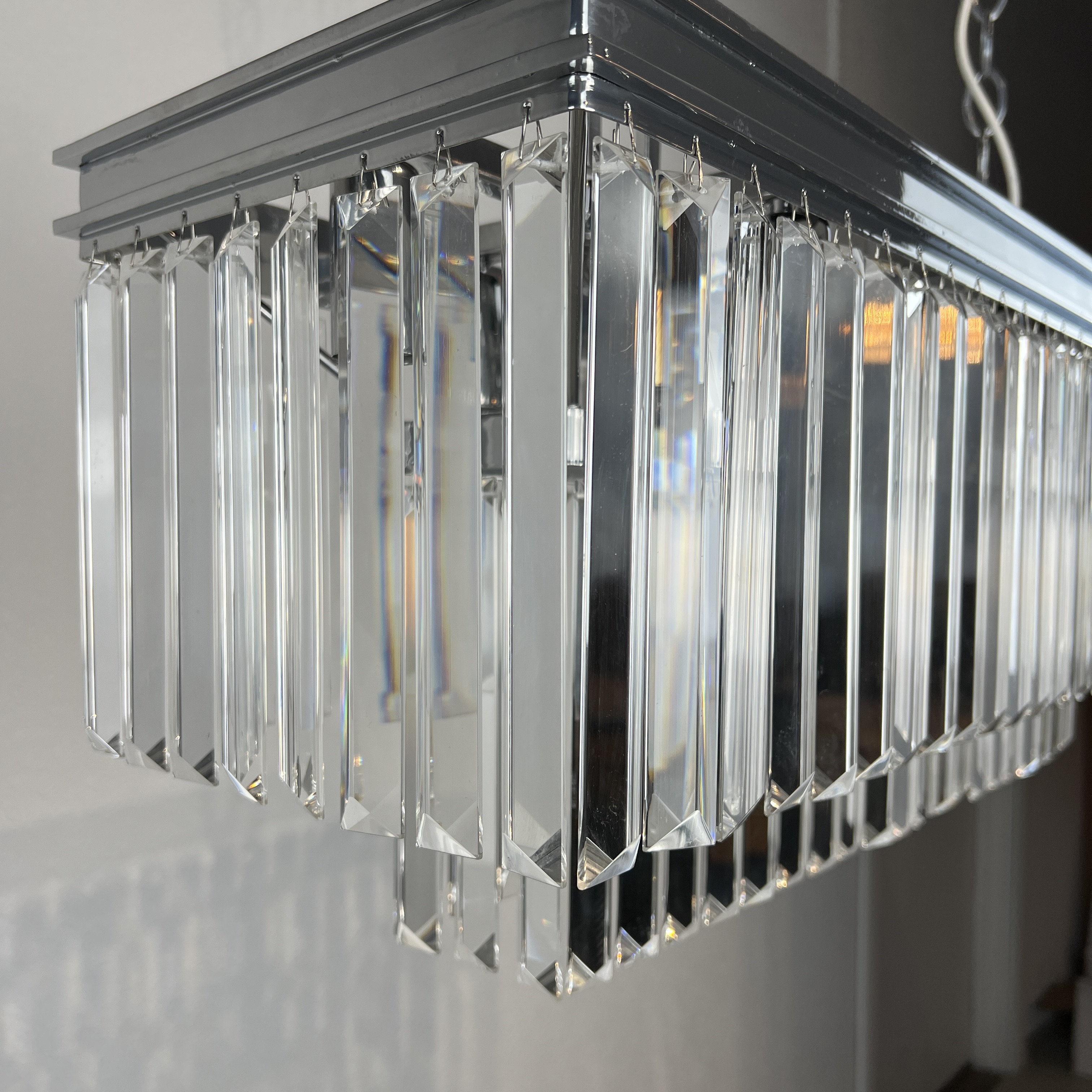 Подвесная люстра RH 1920S ODEON CLEAR GLASS FRINGE chrome 228792-22