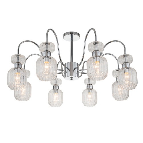 Светильник на штанге Escada 1141/8PL E14*60W Chrome/Clear