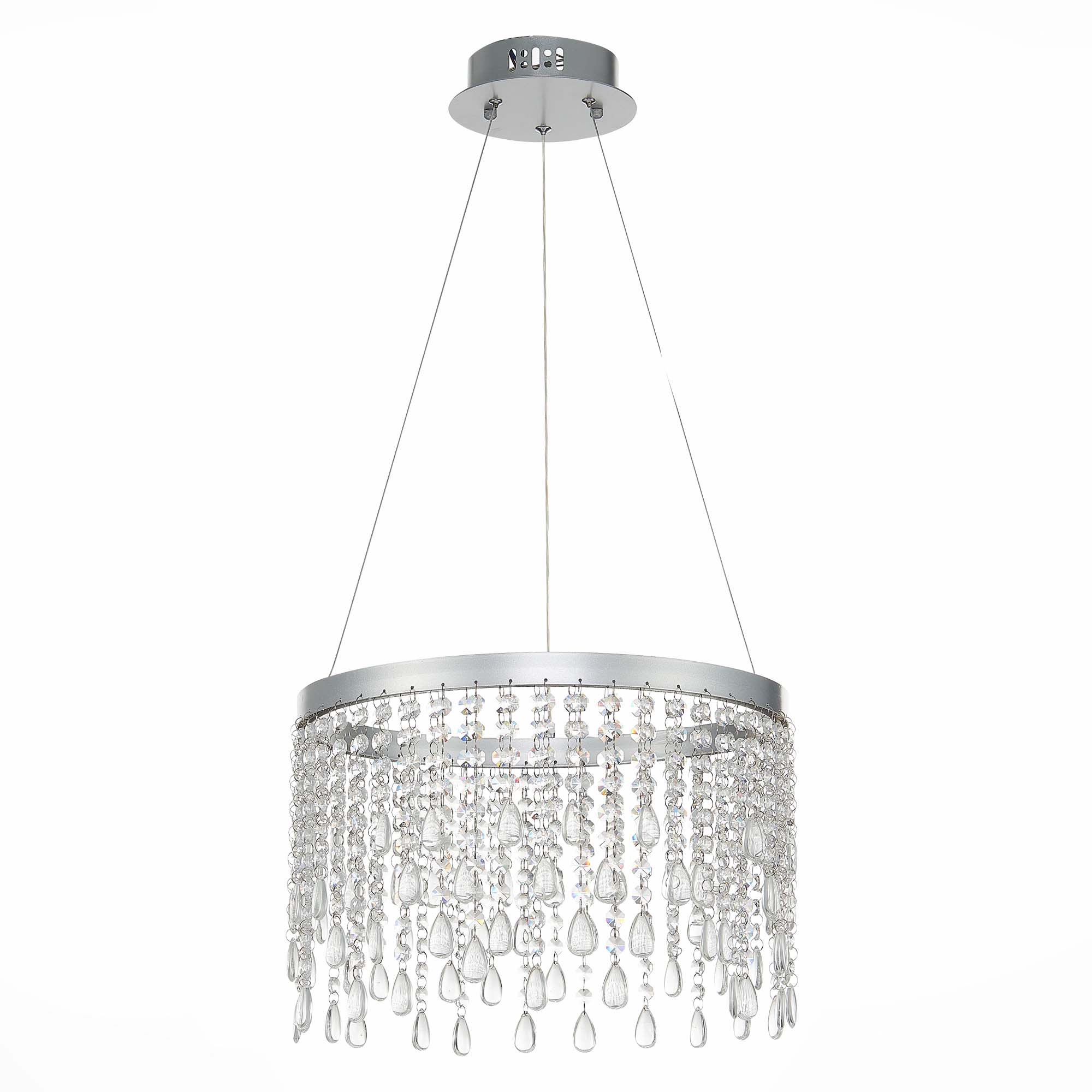 SL6201.103.24 Люстра подвесная ST-Luce Серебристый/Прозрачный LED 1*24W 3000K/4000K/6000K ВЕГА