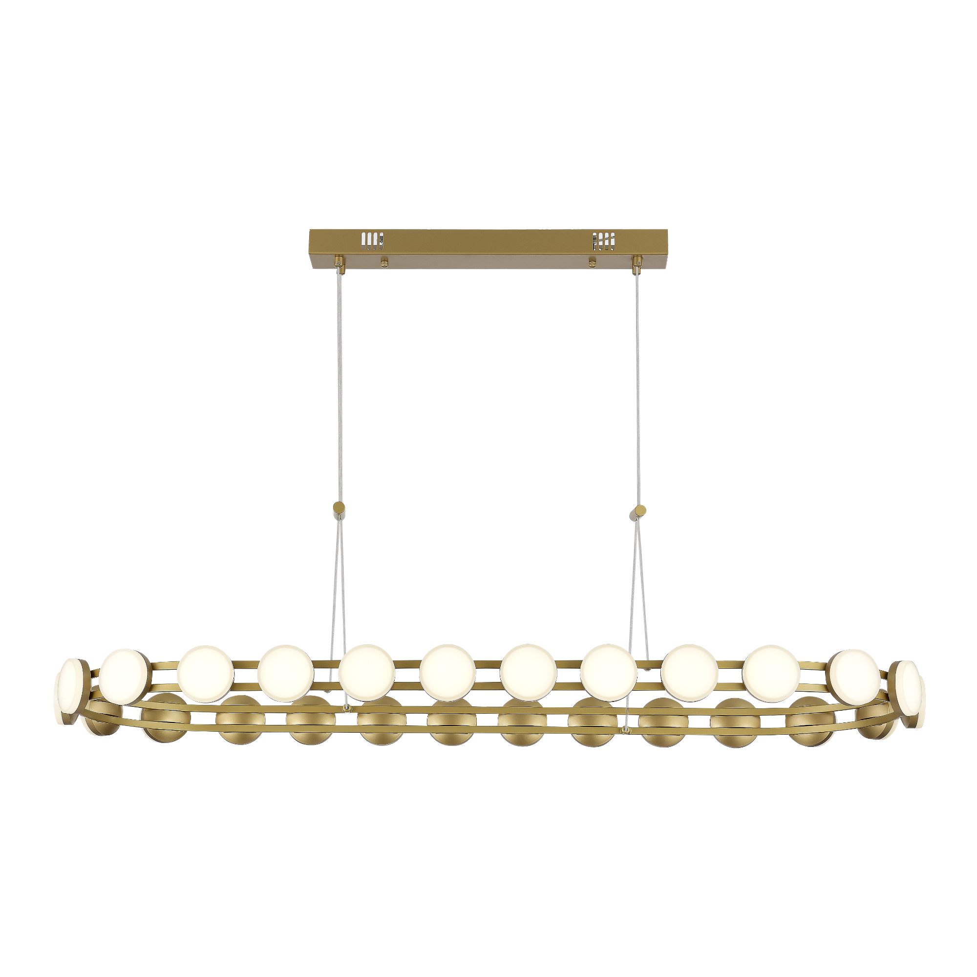 SL6610.203.26 Светильник подвесной ST-Luce золотистый/белый LED 1*50W 4000K МОНРО