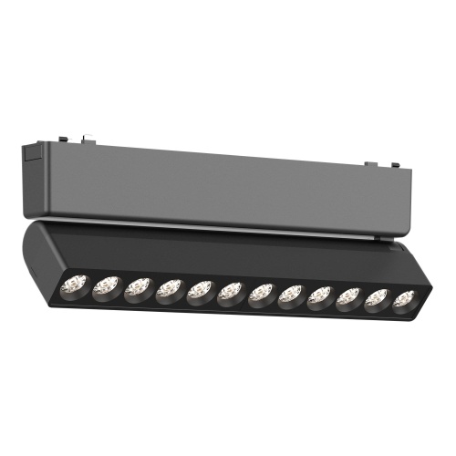 ST675.436.12 Магнитный трековый светильник Черный LED 1*12W 3000K 710Lm Ra>90 IP20 L230xW26xH80 48V СКАЙФЛЕТ