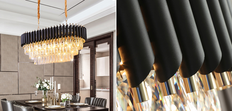 Подвесная люстра Empire Black Rectangular Chandelier Crystal 156487-22