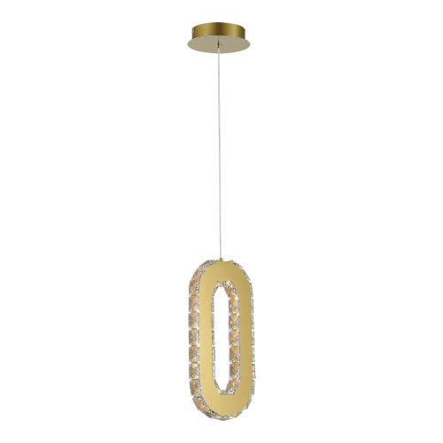 SL6506.203.01 Светильник подвесной ST-Luce Золотистый/Золотистый, Прозрачный LED 1*9W 3000K ЛУНГО