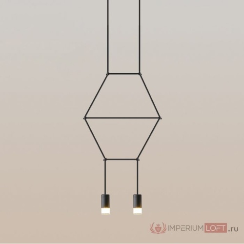 Подвесной светильник Via Wireflow polyhedral 2 Lineal Pendant Light 152907-22