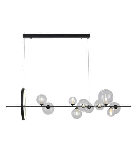 Люстра Kink Light Иона черный G9+Led (плафоны прозрачные) 07608-10A,19