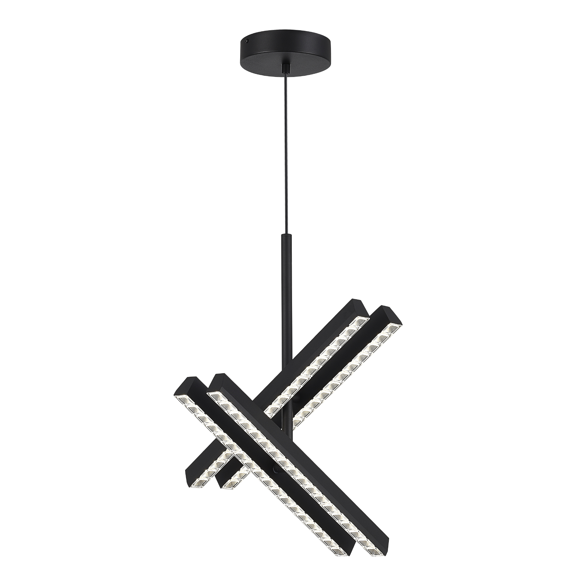 SL1018.413.04 Светильник подвесной ST-Luce черный/прозрачный LED 1*43W 4000K ЭВКЛИДИК